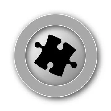 Puzzle piece icon. Internet button on white background.. Stock Illustration