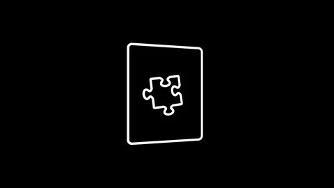 Puzzle Piece Icon for Problem Solving Stock Footage 335815268