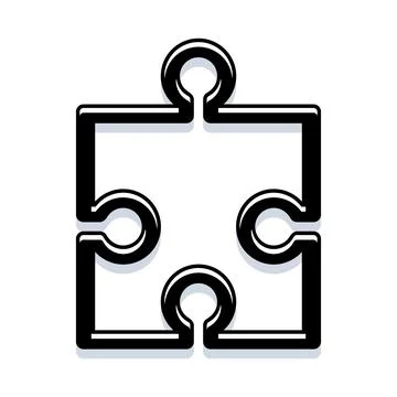 Puzzle piece icon representing problem solving concept Stock Illustration