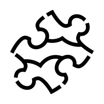 Puzzle piece icon symbolizing problem solving and solutions Stock Illustration