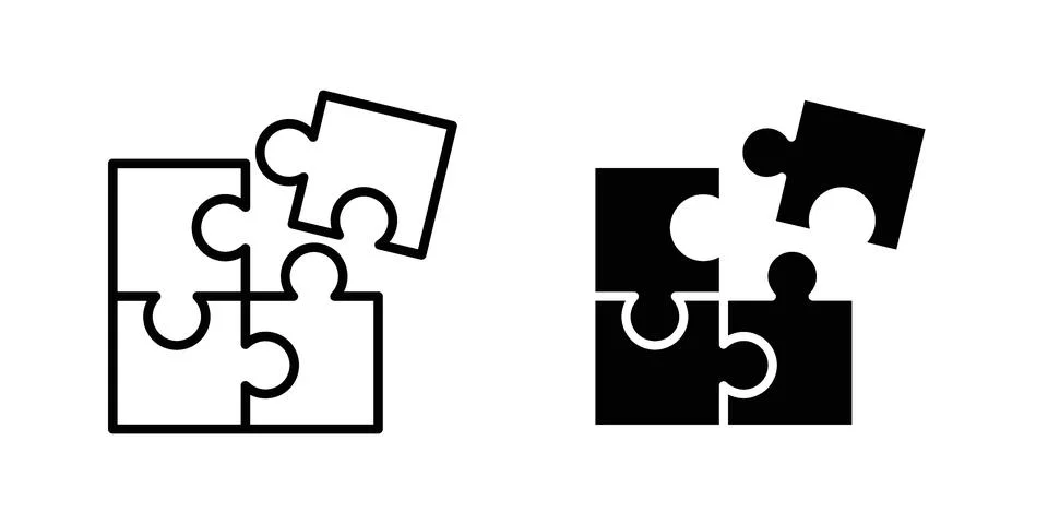 Puzzle piece icon vector design illustrations Stockillustratie