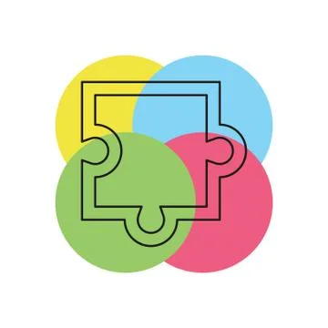 Puzzle piece icon, vector puzzle illustration Stock Illustration