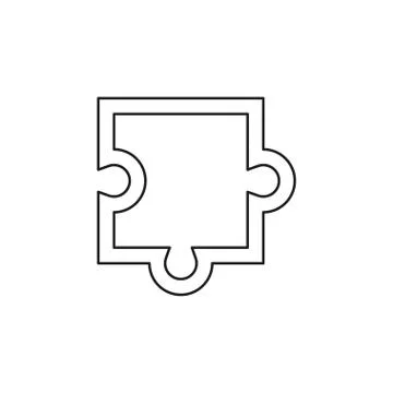 Puzzle piece icon, vector puzzle illustration Illustrazione stock