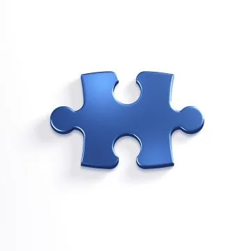 Puzzle Piece of Jigsaw. 3D Render Illustration Illustrazione stock