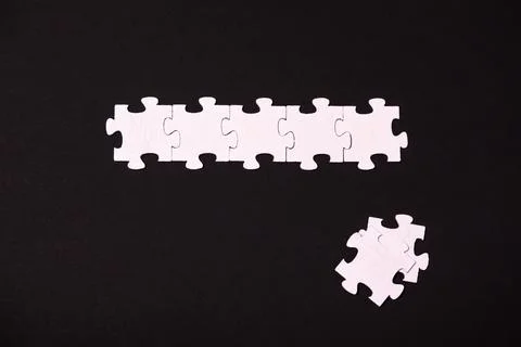 A puzzle piece is missing from a puzzle 스톡 사진