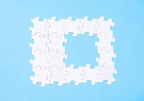 Puzzle piece is missing from a puzzle Stock Photos