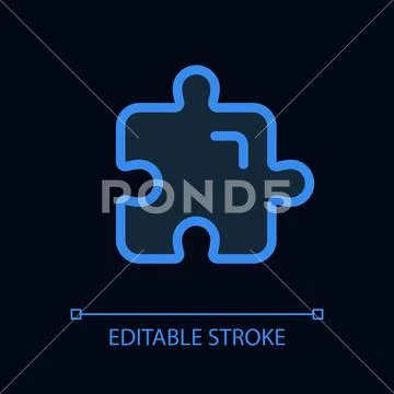 Puzzle piece pixel perfect glassmorphism ui icon for dark theme ...