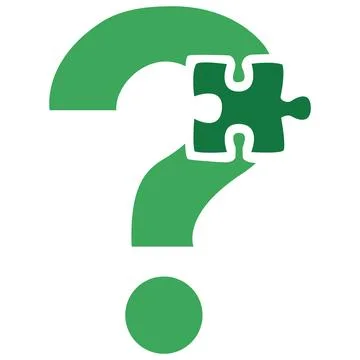 Puzzle piece question mark icon. Problem solving concept. Illustrazione stock