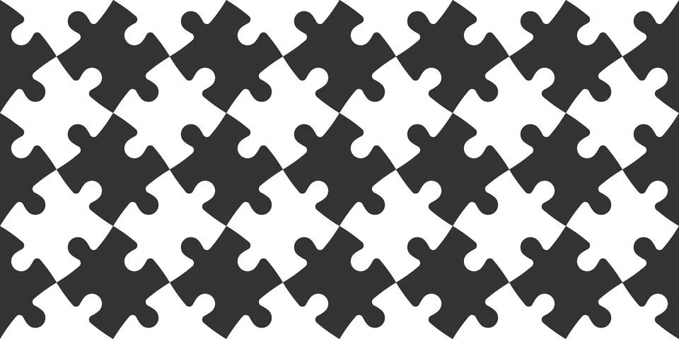 Puzzle Piece Seamless Vector Pattern Illustrazione stock
