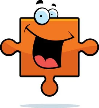 Puzzle Piece Smiling Stock Illustration