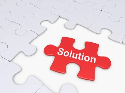 Puzzle piece as solution Stock Illustration