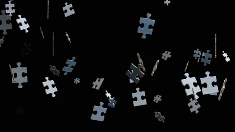 Puzzle piece spreading loop animation Video stock 160558175