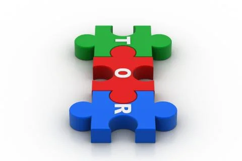 Puzzle piece with tor Illustrazione stock
