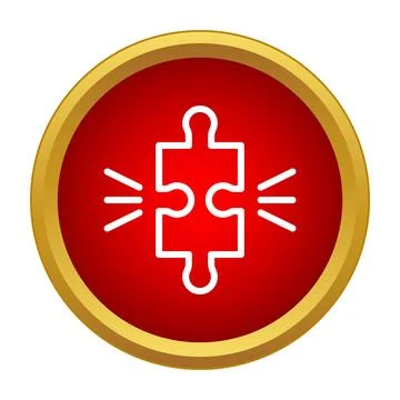 Puzzle piece uniting showing creative problem solving イラスト素材