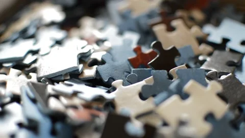 Puzzle pieces background HD. puzle piece pattern for leisure Video stock 190376784