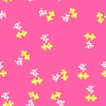 Puzzle pieces coming together progress vector seamless pattern イラスト素材