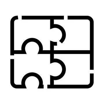 Puzzle pieces connecting problem solving and teamwork concept 스톡 일러스트