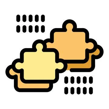 Puzzle pieces connecting representing problem solving and teamwork 스톡 일러스트