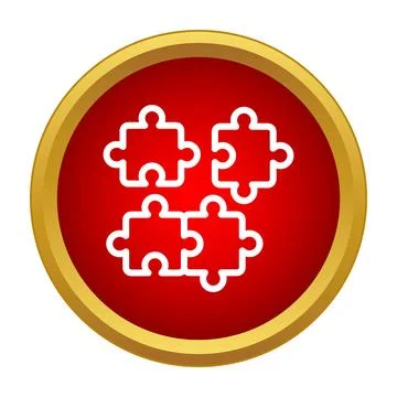 Puzzle pieces connecting representing teamwork and solution concept Stock Illustration
