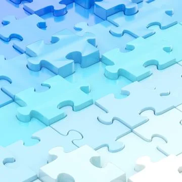Puzzle pieces covered surface Stock Illustration