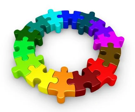 Puzzle pieces diversity concept Stock Illustration