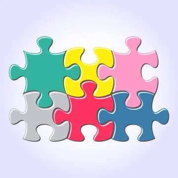 Puzzle pieces Illustrazione stock