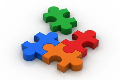 Puzzle pieces Free Stock Illustration