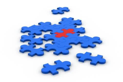 Puzzle pieces Free Stock Illustration