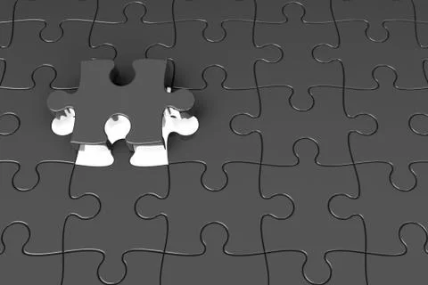 Puzzle pieces with light Stock Illustration
