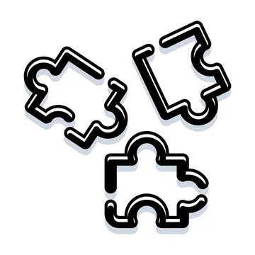 Puzzle pieces representing problem solving and strategy concept イラスト素材