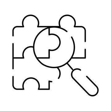 Puzzle pieces search finding problem solution concept 스톡 일러스트