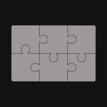 Puzzle pieces vector illustration isolated on black background Stock Illustration