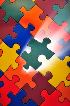 Puzzle plane - one piece missing Ilustração Stock