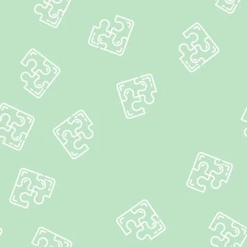 Puzzle planning line vector seamless pattern イラスト素材