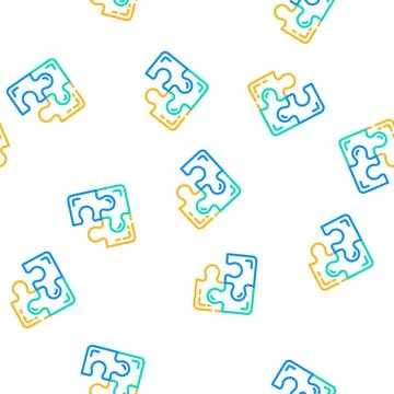 Puzzle planning vector seamless pattern イラスト素材