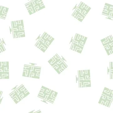 Puzzle platform video game glyph seamless pattern Stock Illustration