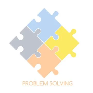 Puzzle problem solve Stock Illustration