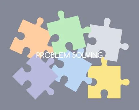 Puzzle problem solve Stock Illustration