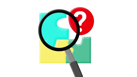 Puzzle Problem Solving Investigation 3D Animation Stock Footage 330564668