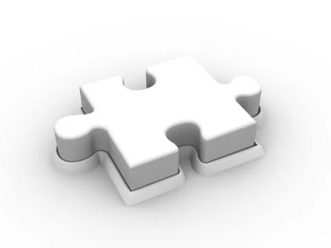 Puzzle push button Stock Illustration
