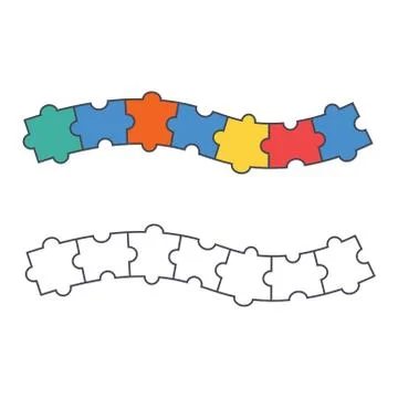 Puzzle. Puzzle wave.Vector illustration. Ilustración de archivo