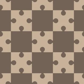 Puzzle, regular seamless pattern Stock Illustration