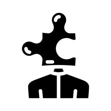 Puzzle for resolve business problem glyph icon vector illustration イラスト素材