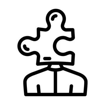 Puzzle for resolve business problem line icon vector illustration 스톡 일러스트