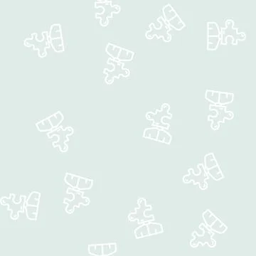 Puzzle for resolve business problem line vector seamless pattern 스톡 일러스트