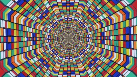 Puzzle Revenge Octagonal Tunnel Stock Footage 75281956