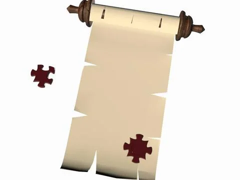 Puzzle scroll. 3D puzzle scroll. 3D Copyright: xZoonar.com/SerhiixPavlovx ... Stock Photos