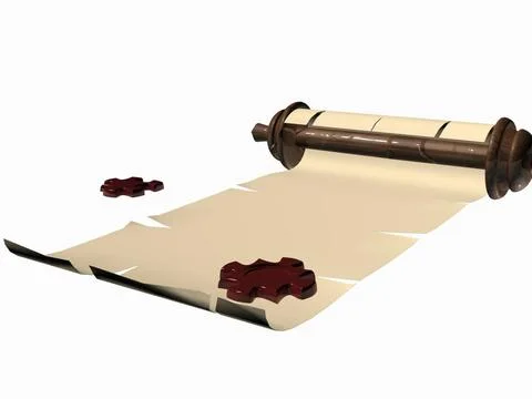 Puzzle scroll. 3D puzzle scroll. 3D Copyright: xZoonar.com/sad444@i.uax 19... Stock Photos