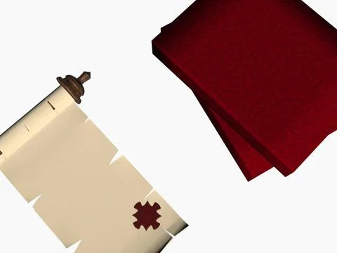 Puzzle scroll. 3D puzzle scroll. 3D Copyright: xZoonar.com/sad444@i.uax 19... Stock Photos