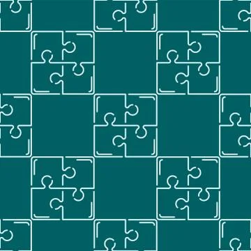 Puzzle seamless pattern background vector illustration. Illustrazione stock